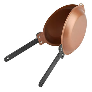 Pruchef - 20cm Stainless Steel Non Stick Double Sided Flip Pancake Maker - Copper