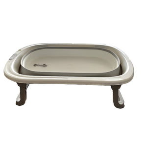 Toto Bubs - Collapsible Baby Bathtub with Non Slip Legs and Drain Hose - Grey