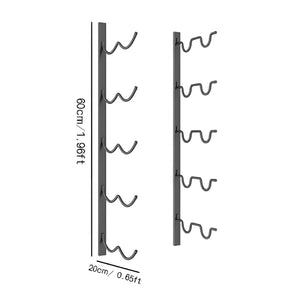 Bar Visor - 60cm  Iron Wall Mounted Wine Rack, Holds up to 10 Bottles - Black