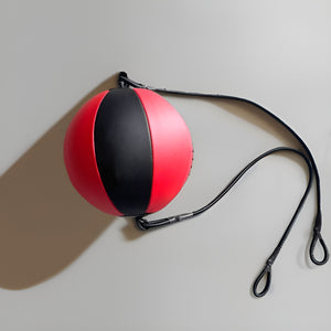 VolaFit - 18cm PU Double End Reflex Punching Ball with Mounting Rings – Red