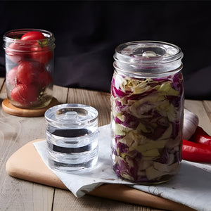 Pruchef - 4Pcs Crystal Glass Fermentation Weights for Wide Mouth Jars – Transparent