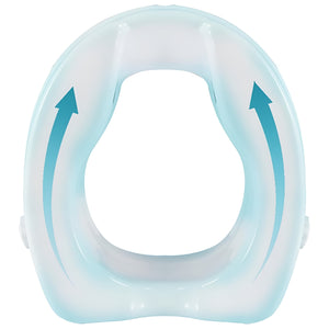 Pract Pack - 40cm Raised Comfortable Toilet Seat with Lid & Safe Lock - White