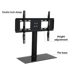 GajToys  - Height Adjustment Iron Tabletop TV Stand with Swivel & Base - Black