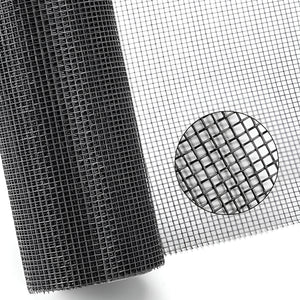 Herqona - 120x500cm Fiberglass Insect Screen for Windows & Door - Black