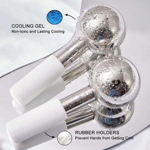 Volamor - 13.8cm Stainless Steel Luxury Face Ice Roller & Massage Tool - Silver