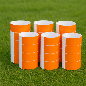Nerdy Admin - 500 Pcs Waterproof Adhesive Paper Wristbands for Events – Orange
