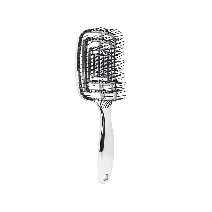 Volamor - 24 cm Nylon Bristles Detangling Hair Styling Hair Brush - Silver