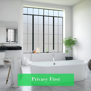 Pract Pack -100x500cm PVC Window Film Sticker, Self Adhesive – White Frosted