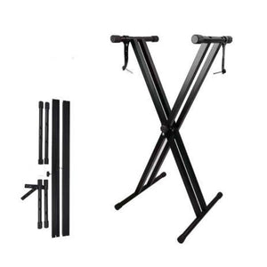 PractPack - Double X-Style Keyboard Stand - Black