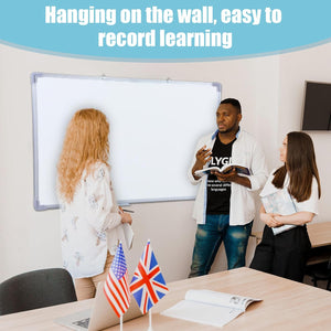 Nerdy Admin - 120 x 90 cm Magnetic Whiteboard with Aluminum Frame - White