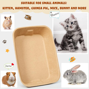 WigWagga - 5 Pcs Disposable & Waterproof Litter Box for Cats - Brown