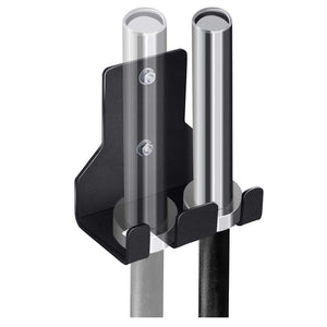 VolaFit - 17.5cm Steel Wall Mount Barbell Storage Rack Organizer Hanger - Black