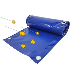 Herqona - 200 x 300cm PVC Heavy Duty Waterproof Tarp Cover with Eyelets - Blue