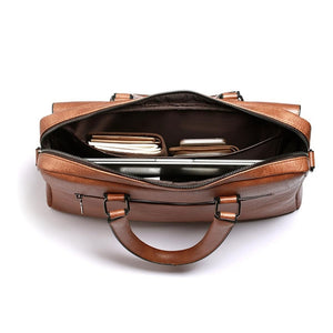 Volamor - 38cm Casual, Simple & Large Capacity PU Leather Laptop Bag