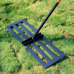 Herqona - Carbon Steel Long Handle Lawn Leveling Rake 198cm - Black