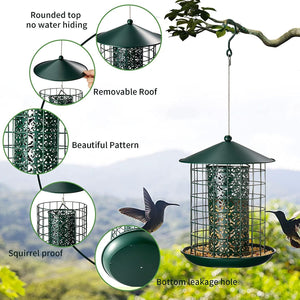 WigWagga - 19.5 cm Hanging Wild Bird Seed Feeder for Garden Yard - Green