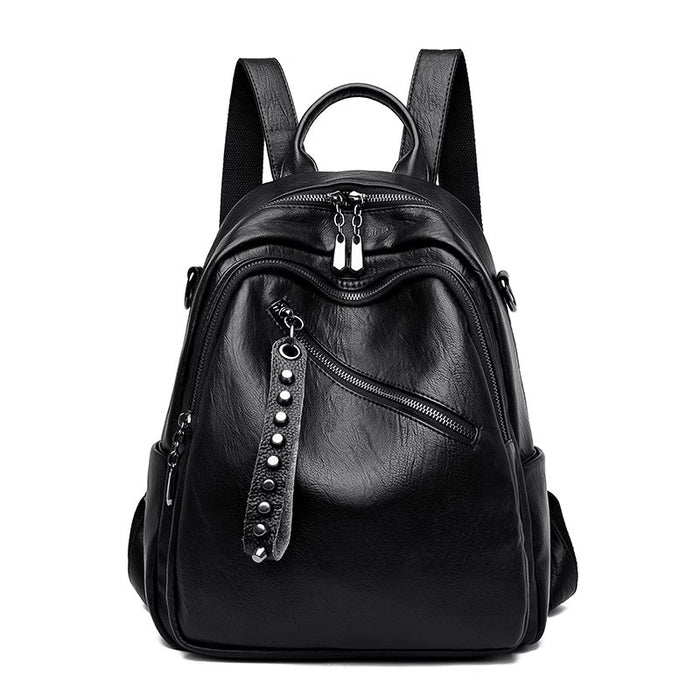 Volamor - Soft Leather Crossbody Casual Shoulder Bag for Ladies - Black