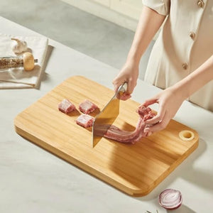 Pruchef - Large Size Bamboo Cutting Board with Juice Groove - Brown