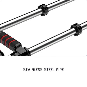 VolaFit - 2 Way Adjustable Steel Chest Expander Bar Workout Equipment - Black