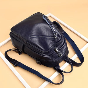 Volamor - Soft Leather Crossbody Casual Shoulder Bag for Ladies - Black