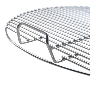 Pruchef - 44.5 cm Round Iron Fire Pit Grate for Outdoor Cooking - Grey