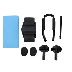 VolaFit - 2 in 1 Dual Wheel Ab Roller with U Handle & Elbow Support – Black