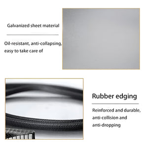Pruchef - 76x29.5x30cm Oil & Grease Splatter Guard for Stove or Cooktop – Silver