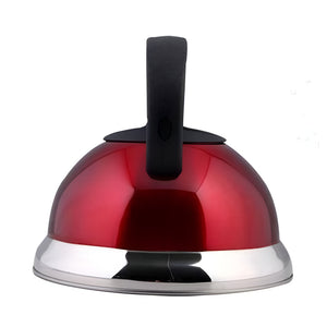 Pruchef - 3L Stainless Steel Whistling Tea Kettle for Stove Top - Red
