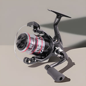 Herqona - Sleek Alloy Design Spinner Fishing Reel with 14 Bearings - Black