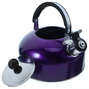 Puchef - 4L Stainless Steel Whistling Tea Kettle for Indoor & Outdoor Use - Blue