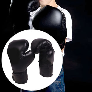 VolaFit -  1 Pair PU Boxing Punching Gloves for Men & Women - Black