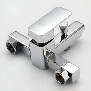 Herqona - High Pressure Resistant Square Shower Faucet with Mixer Valve - Silver