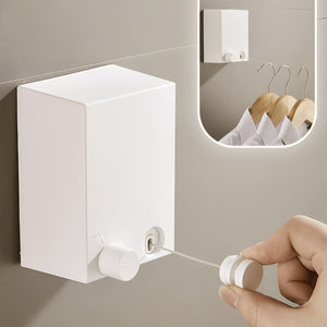 Herqona - 420cm ABS Case Retractable Clothesline for Laundry Room - White