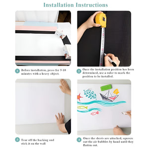 Nerdy Admin - 62x91cm Magnetic Dry Erase Board Paper for Wall - White