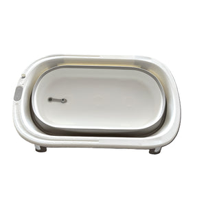 Toto Bubs - Collapsible Baby Bathtub with Non Slip Legs and Drain Hose - Grey