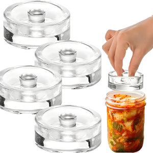 Pruchef - 4Pcs Crystal Glass Fermentation Weights for Wide Mouth Jars – Transparent