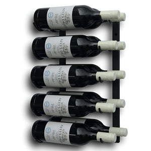 Bar Visor - 60cm  Iron Wall Mounted Wine Rack, Holds up to 10 Bottles - Black