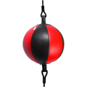 VolaFit - 18cm PU Double End Reflex Punching Ball with Mounting Rings – Red