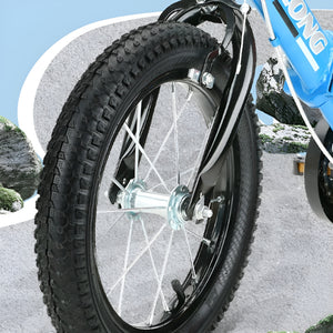Herqona - 2 Pcs Puncture Resistant Rubber Bike Tire Set - Black