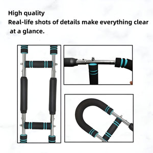VolaFit - 2 Level Adjustable Steel Chest Expander Bar for Arm & Upper Body - Black