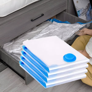 Pract Pack - 20 Pcs Reusable Vacuum Storage Seal Bags with Hand Pump - Blue