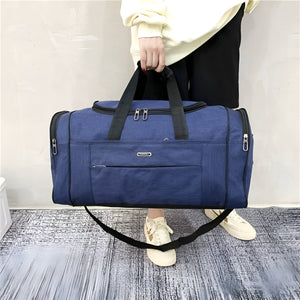 Pract Pack -  70L Capacity Foldable Travel Luggage Duffel Bag with Shoulder Strap – Blue