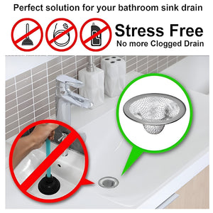 Pruchef - 6Pcs Stainless Steel Sink Strainer Mesh For Bathroom & Kitchen - Silver