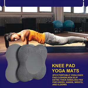 VolaFit - 2Pcs Lightweight Non Slip Yoga Knee Pads and Protectors - Gray