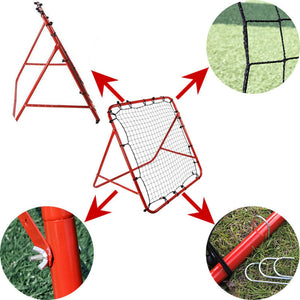 VolaFit - 103x100x85cm  Adjustable Red Steel & Polyethylene Rebound Net – Red