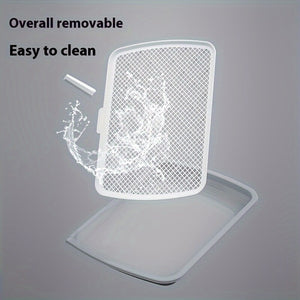 WigWagga - Dog Toilet Tray With Removable Mesh & Grid 66cm - Grey