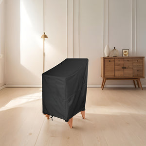 Herqona - 68x68x120cm Waterproof Oxford Recliner & Patio Chair Cover – Black