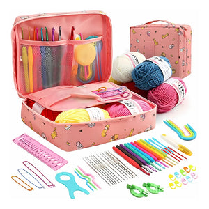 SuaTools - Crochet Kit 58 Pcs Crochet Kits for Beginners Starter Knitting Needle Kit Set