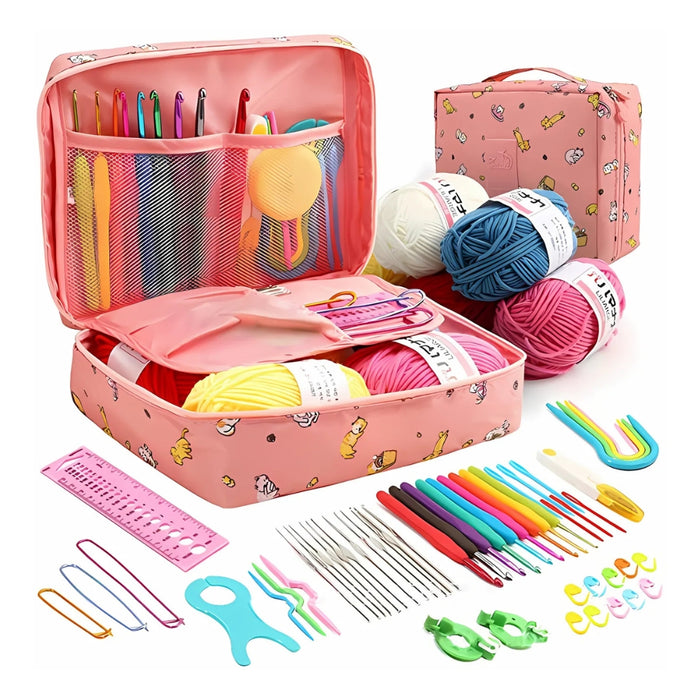 SuaTools - Crochet Kit 58 Pcs Crochet Kits for Beginners Starter Knitting Needle Kit Set