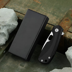 Herqona - 13cm Stainless Steel Compact Folding EDC Utility Knife – Black